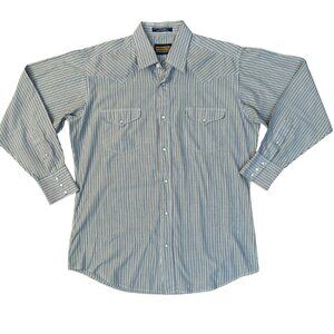 Vintage Panhandle Slim Pearl Snap Men's Western Shirt – Medium Long Tall